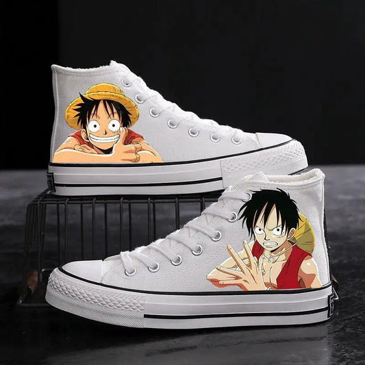 One Piece Sneakers - Luffy Running White