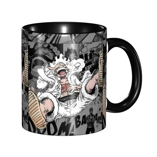 One Piece Mug - Gear 5 Transformation Manga Sketch