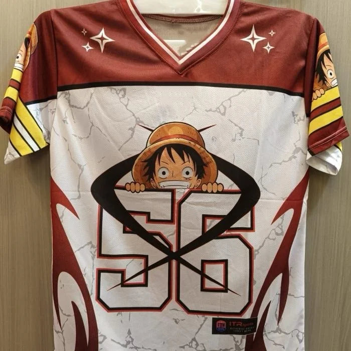 One Piece T-shirt Luffy – design med stråhatten (nummer 56)