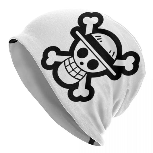 One Piece-mössa – Skull tjock linje vit