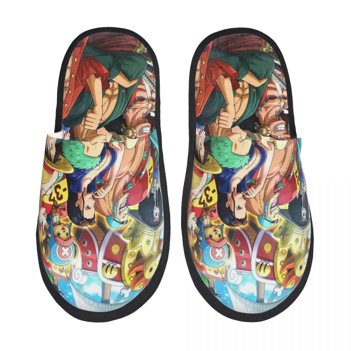 Kapcie One Piece – Luffy i załoga w stylu mangi