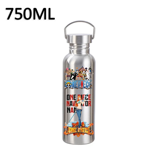 One Piece Water Bottle 750ml – Monkey D. Luffy Manga Illustration