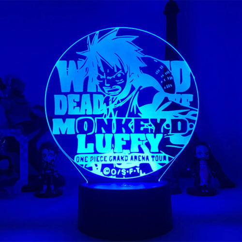 One Piece LED Night Light - Dead or Alive Monkey D. Luffy (Blue)
