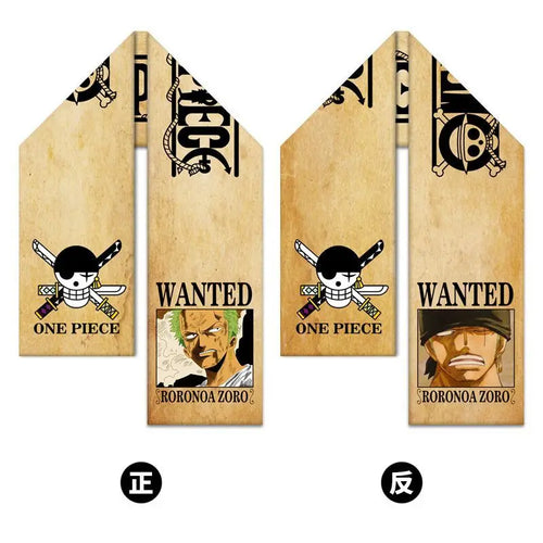 One Piece Scarf – Roronoa Zoro Swords Wanted Poster