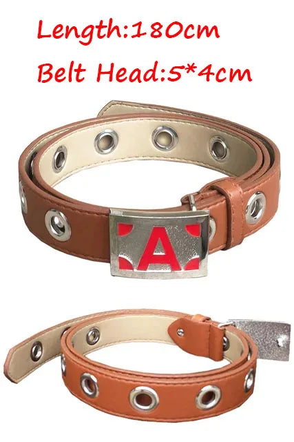 One Piece Ace Belt – Brown Leather Cosplay Model