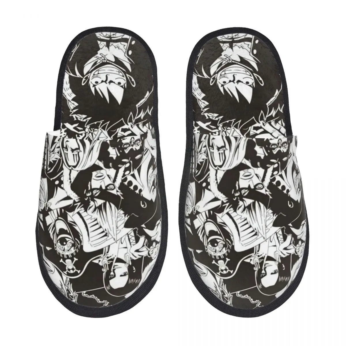 One Piece Slippers - Crew Black & White Portraits Design