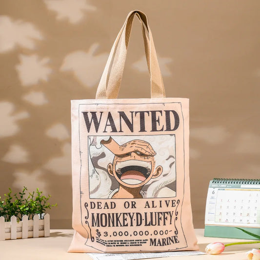 One Piece Tote Bag – Classic Monkey D. Luffy Wanted Poster