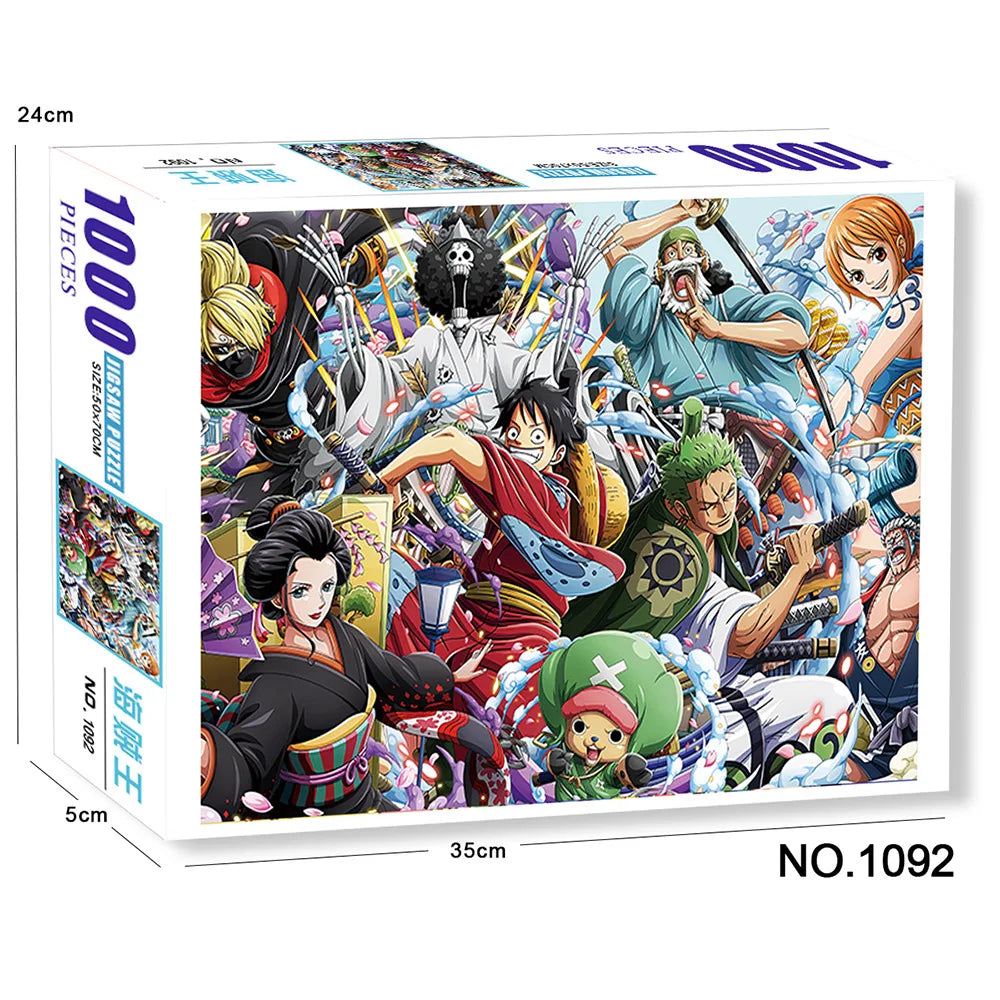 One Piece-pussel med 1000 bitar – Konstnärlig illustration av Mugiwara-gruppen