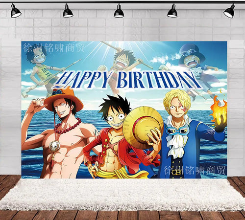 One Piece "Happy Birthday" Banner - Luffy & Friends Party Garland