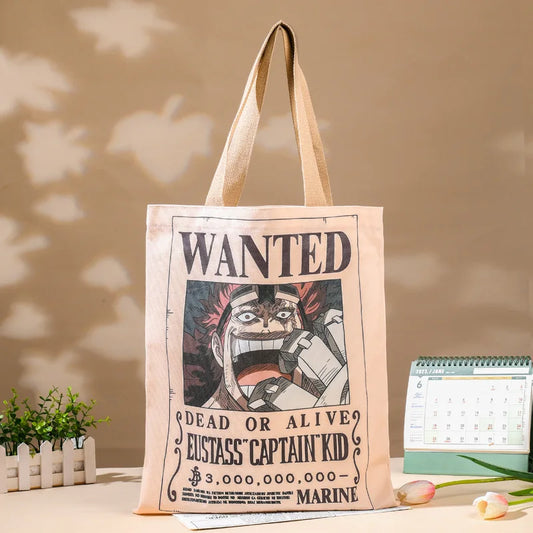 One Piece Tote Bag – Fiery Portgas D. Ace Wanted Poster