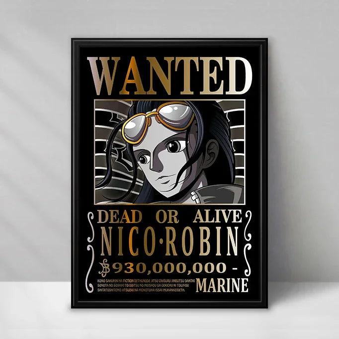 One Piece Wanted Poster - Nico Robin (Vintage Style)