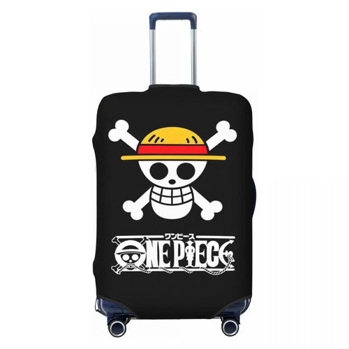 One Piece-resväsköverdrag – Klassisk Jolly Roger-logotyp med stråhatt