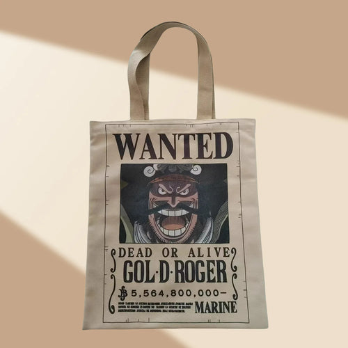 One Piece Tote Bag – Gol D. Roger, King of the Pirates Wanted Poster