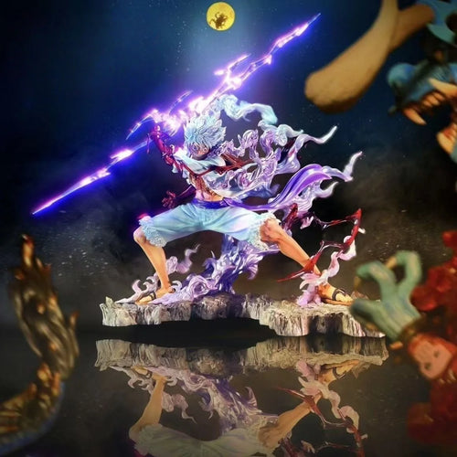One Piece-figur – Monkey D. Luffy Gear 4 (lila auraeffekter)