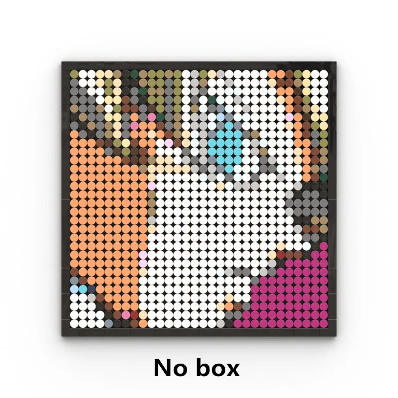 Mozaikowy obraz pixel art One Piece – Portret Roronoa Zoro (klocki)