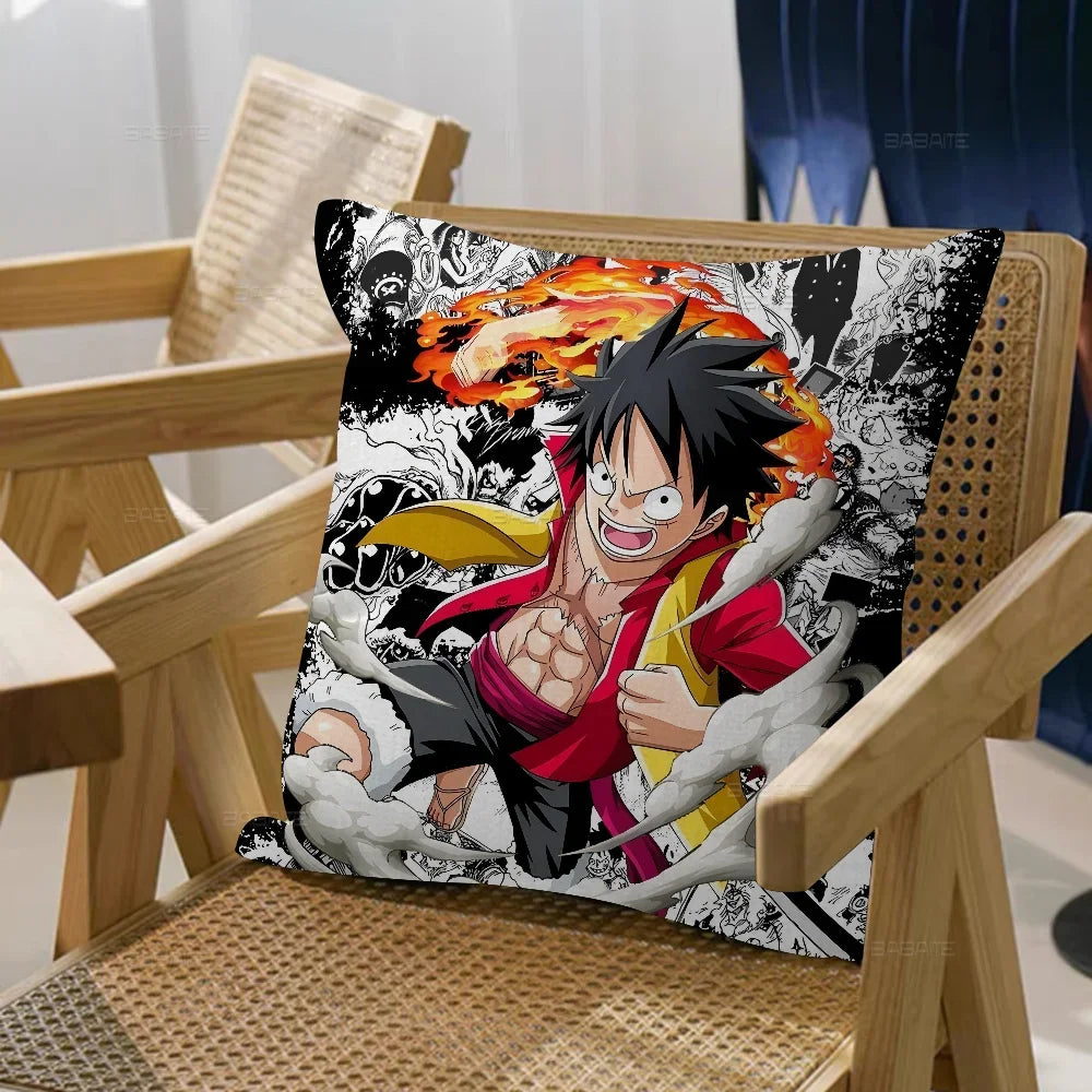 One Piece Cushion Cover - Luffy Gear 4 in Battle