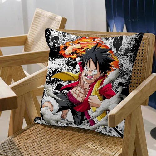 One Piece Cushion Cover - Luffy Gear 4 in Battle