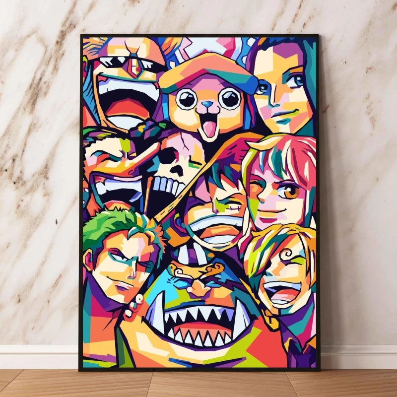 One Piece Pop Art Painting - Straw Hat Crew