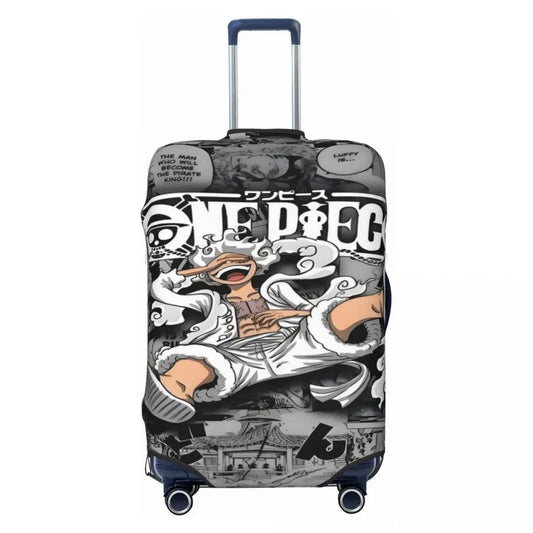 One Piece Suitcase Cover - Manga Panels & Wanted Luffy Collage