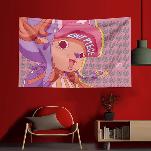 One Piece Poster - Chopper (Pink Background)