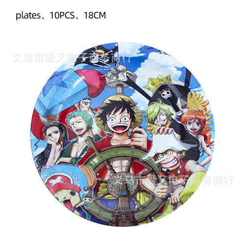 One Piece Paper Plates - Mugiwara Crew Design (Pack of 10)