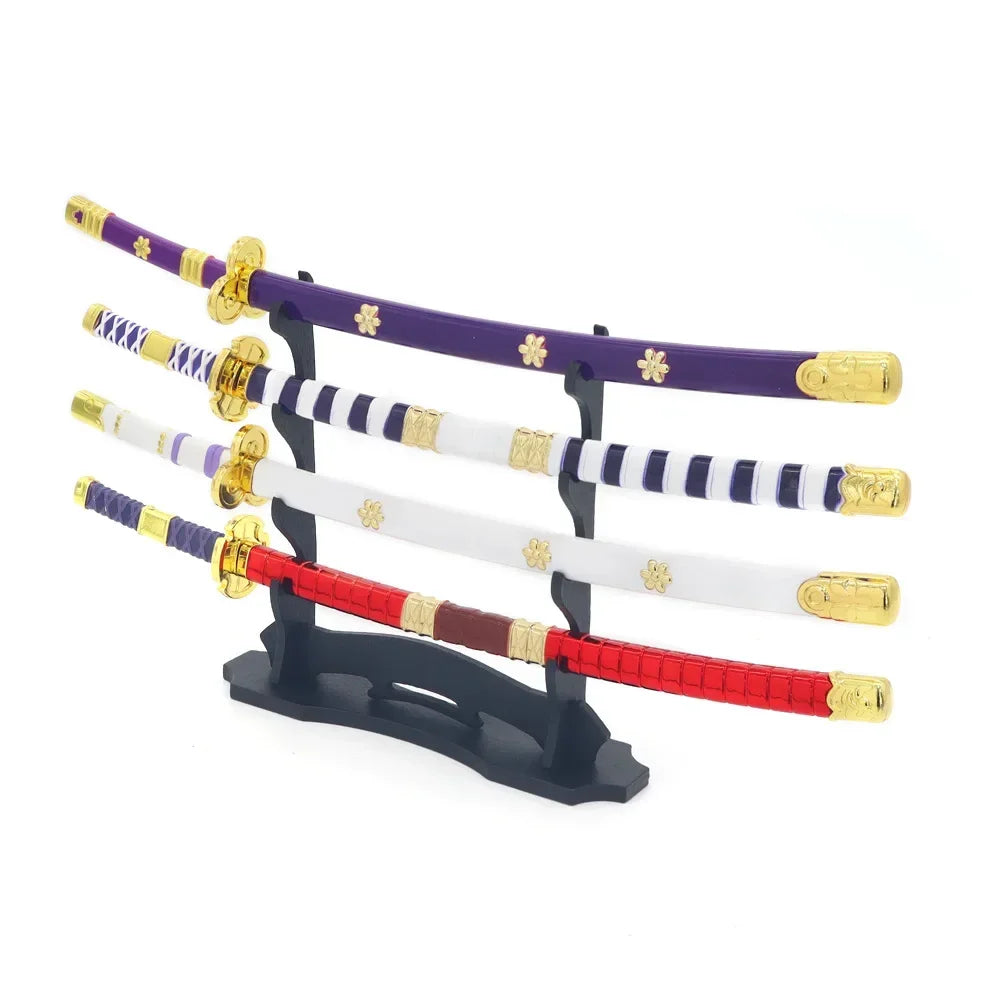 One Piece-sabel - Set med 4 katanasvärd av Roronoa Zoro (Vapensamling)