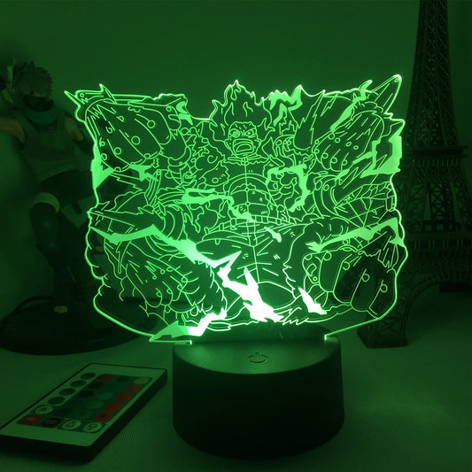 One Piece LED Lamp - Roronoa Zoro Triple Swords (Green)