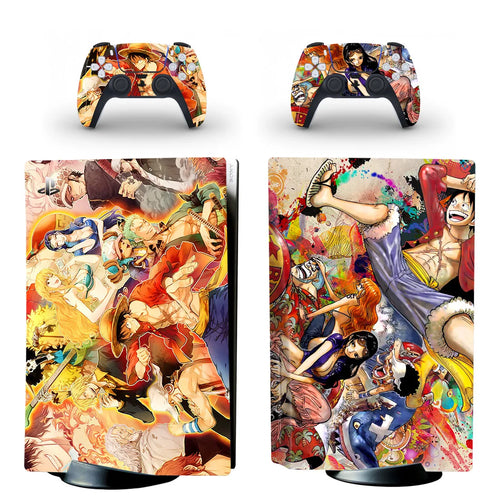 One Piece-PS5-klistermärken – Stråhattsbesättningen i färg