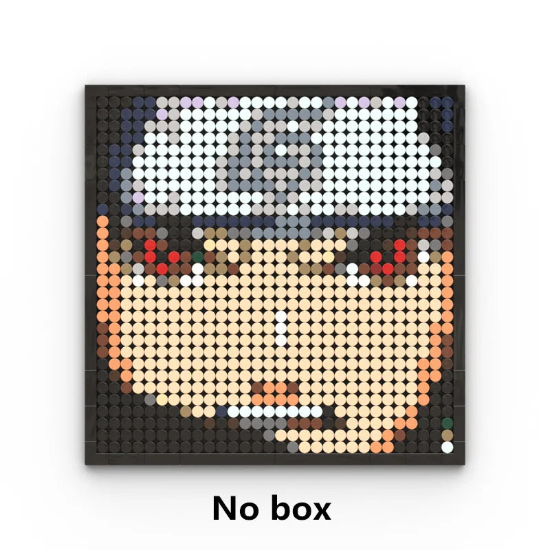 Mozaikowy obraz pixel art One Piece – Portret Roronoa Zoro (klocki)