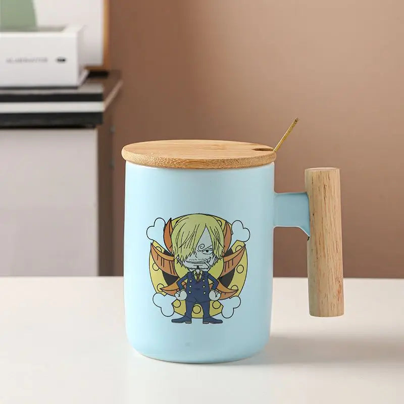 One Piece Mug with Lid - Original Luffy Illustration