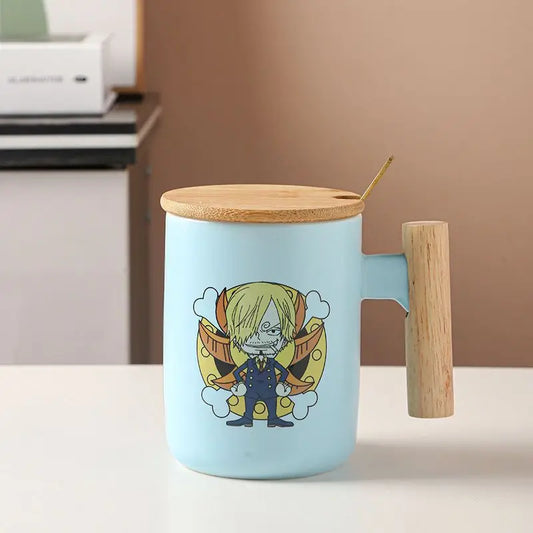 One Piece Mug with Lid - Original Luffy Illustration