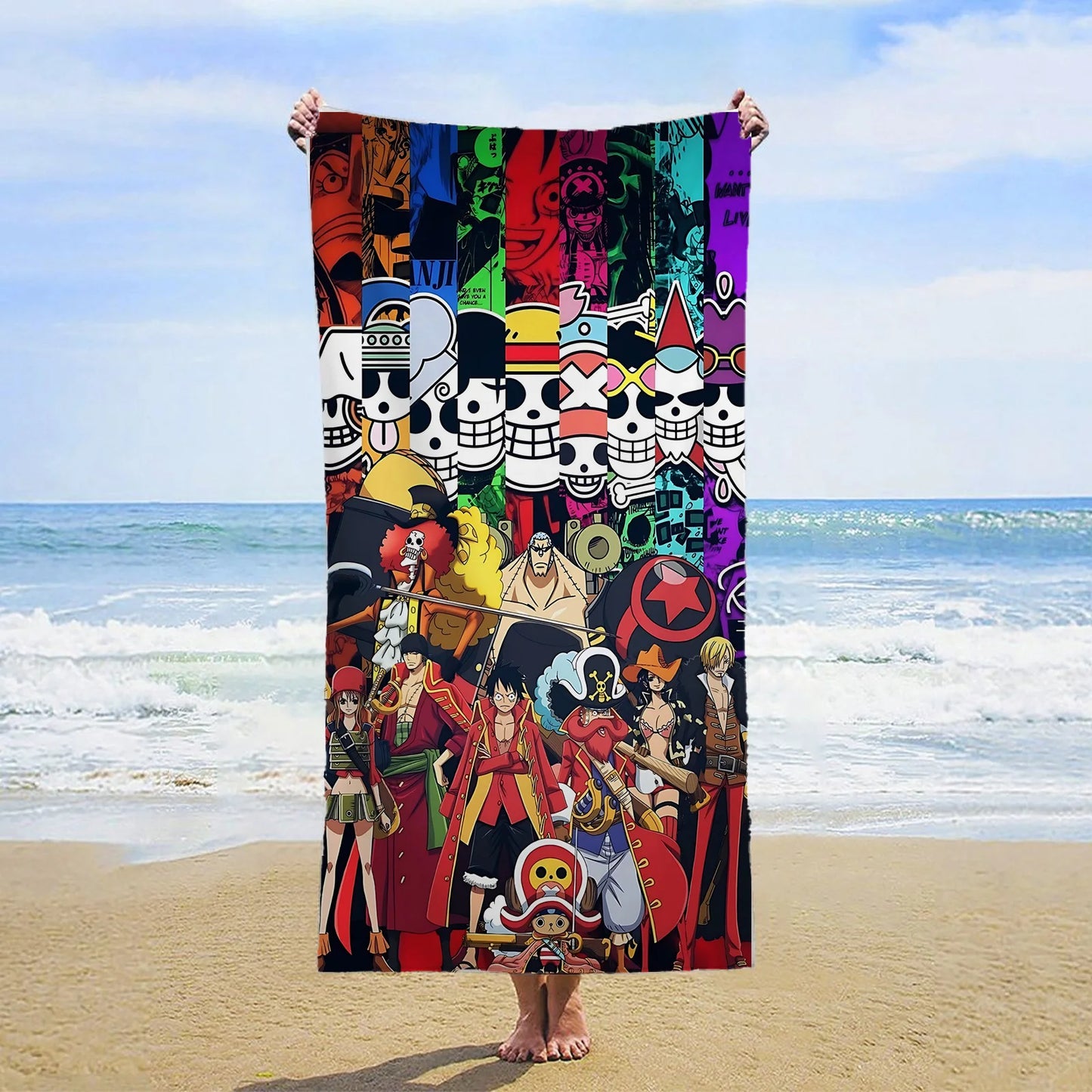 One Piece Beach Towel - Wano Kuni-Style Characters