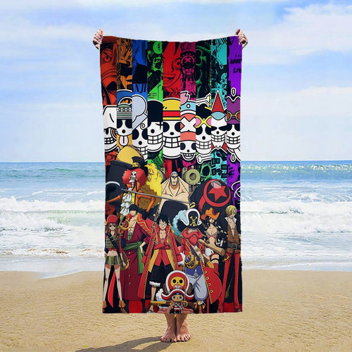 One Piece Beach Towel - Wano Kuni-Style Characters