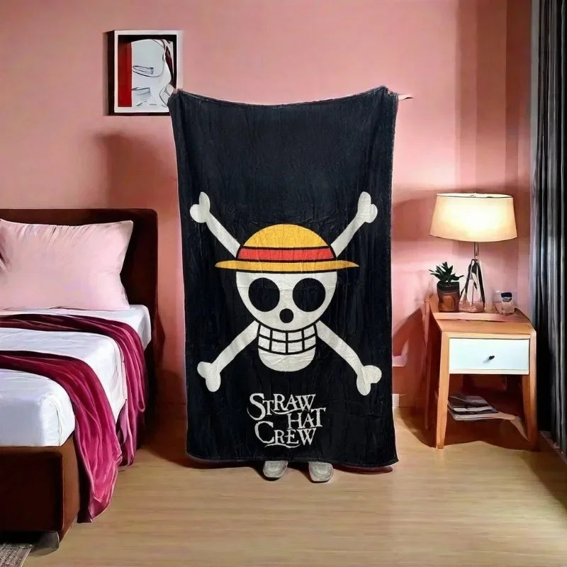 Koc One Piece - Logo Jolly Roger Mugiwara (100x150cm)
