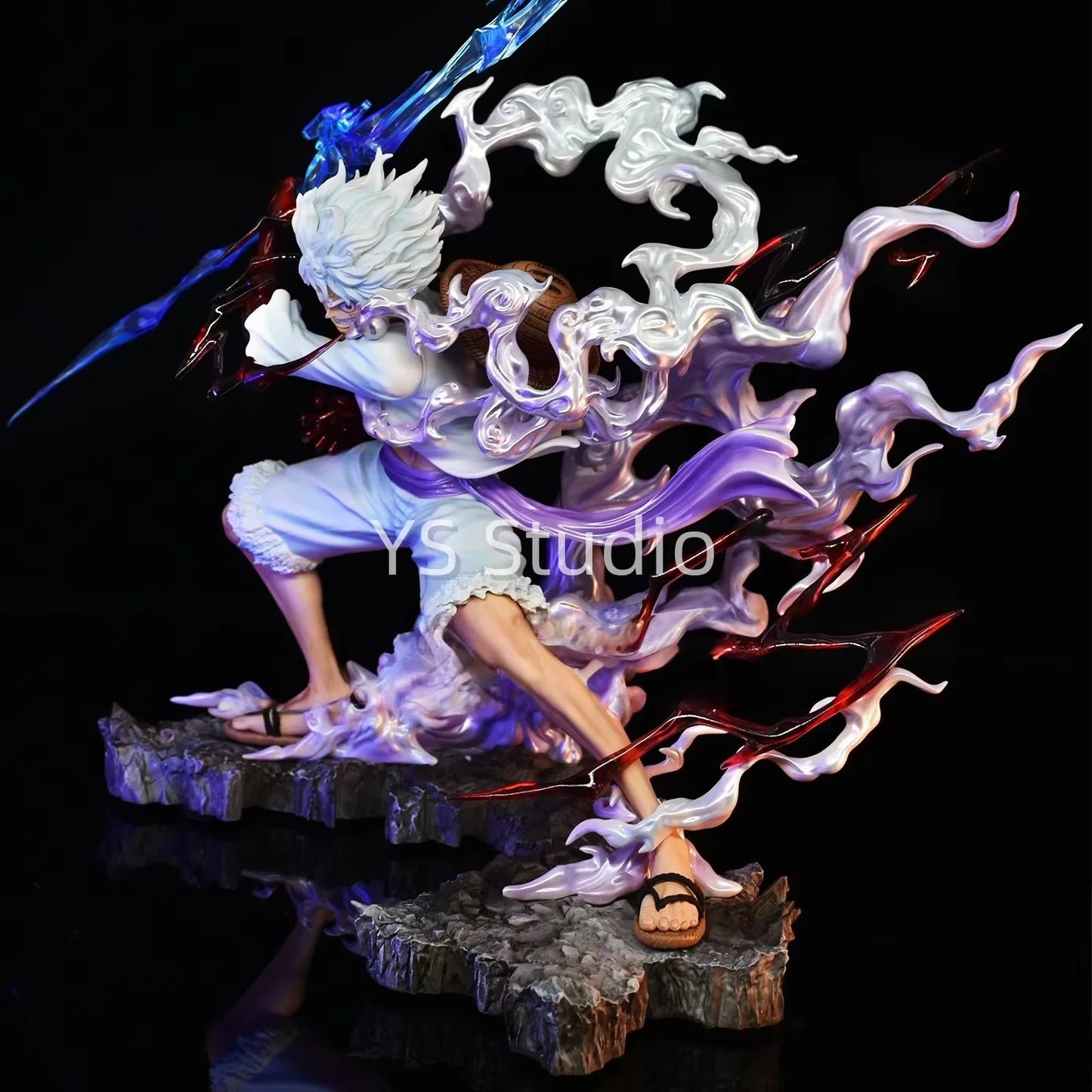 One Piece-figur – Monkey D. Luffy Gear 4 (lila auraeffekter)