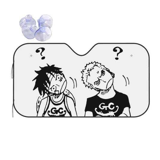 One Piece Car Sunshade - Trafalgar Law Portrait (Side Window)