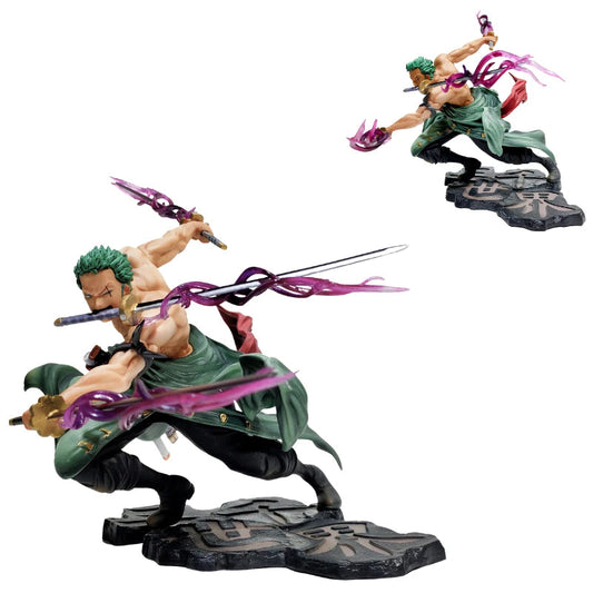 One Piece Figurine - Roronoa Zoro (Combat Pose with Two Swords)