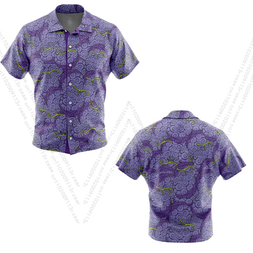 One Piece Shirt - Short Sleeves All-Over Devil Fruit Print