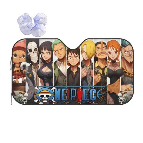 One Piece Front Sunshade - Straw Hat Crew on the Ocean (XXL)
