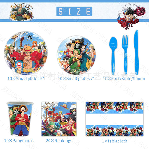 Complete One Piece Birthday Pack - Plates, Cups, and Cutlery