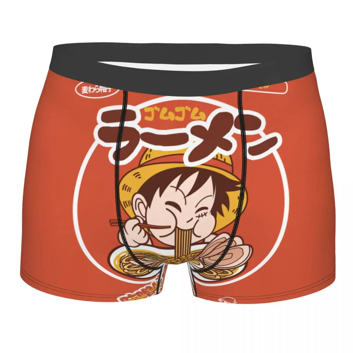 One Piece Boxer Briefs - Luffy & Ramen Bowl (Red)