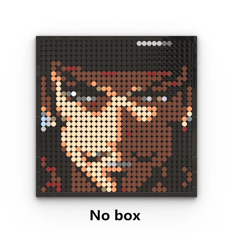 Mozaikowy obraz pixel art One Piece – Portret Roronoa Zoro (klocki)