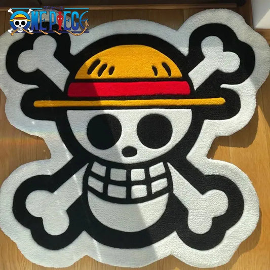 One Piece Rug - Mugiwara Jolly Roger Emblem (Non-Slip Floor Mat)