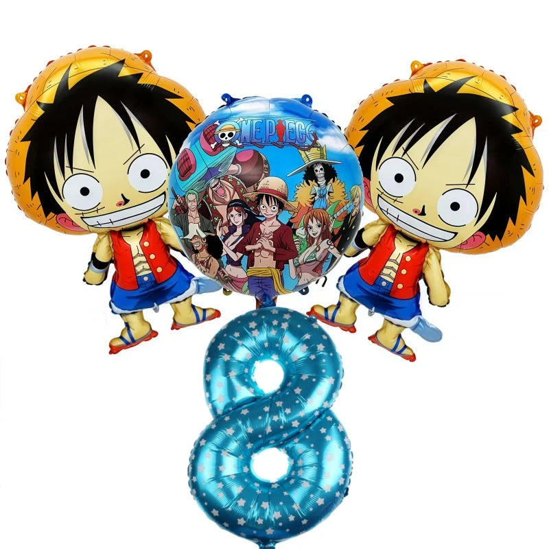 One Piece-ballongkit – födelsedagsdekoration för 8-årsdag (Luffy och Zoro)