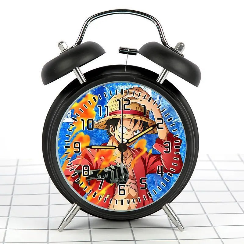 Retro One Piece Alarm Clock - Monkey D. Luffy Battle (Black Model)