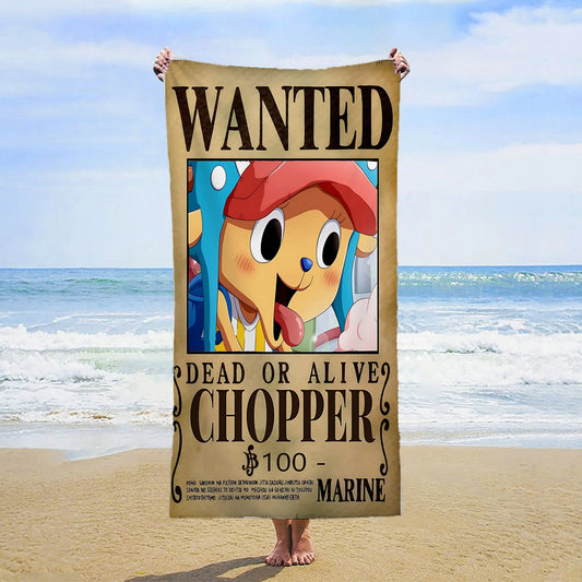 One Piece Beach Towel - Wanted Chopper (New World)