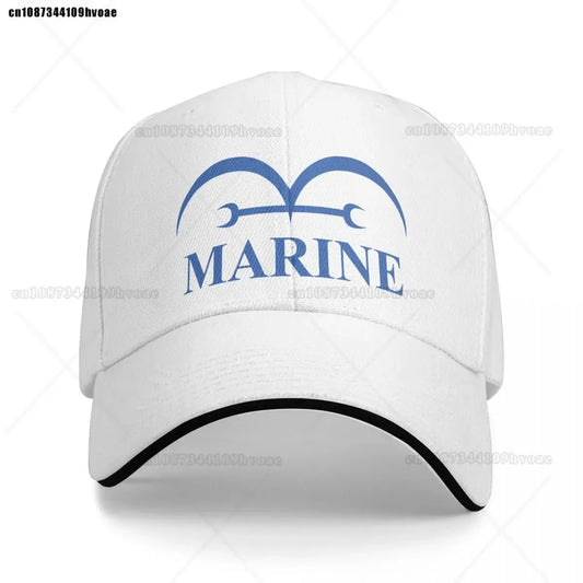 One Piece Marine Cap - Pure White (Embroidered Logo)