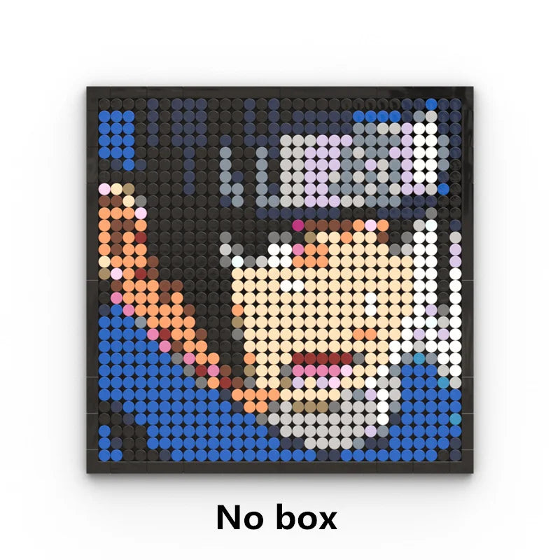 Mozaikowy obraz pixel art One Piece – Portret Roronoa Zoro (klocki)
