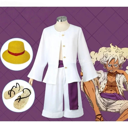 One Piece-cosplaydräkt - Monkey D. Luffys klassiska dräkt