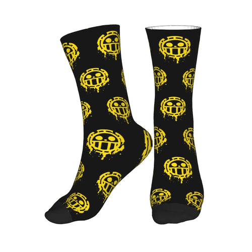 One Piece Socks - Yellow Law Heart